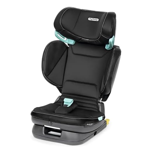 Peg Perego Viaggio Flex Seggiolino Auto ISOFIX con Tecnologia Avanzata, Reclinabile, Pieghevole, Schienale Rinforzato, per Bambini da 100 a 150 cm (3-12 anni), 15-36 kg, Licorice
