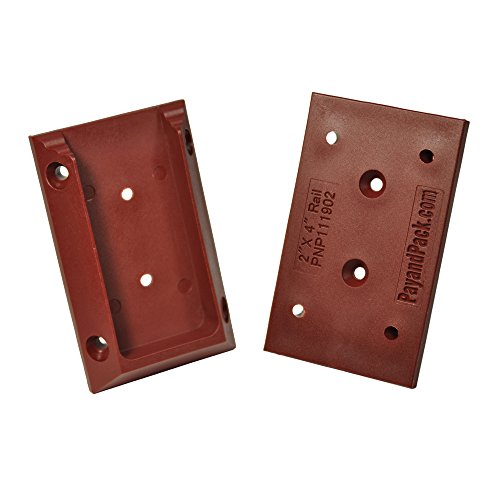 Myard PNP111902-R Deck Railing Connectors with Screws for 2x4 (Actual 1.5x3.5) Inches Stair Wood Handrail (20 Pairs, Red Clay)