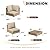 VICLLAX 7 PCS Wicker Patio Furniture Set, Outdoor Conversation Set Sectional Sofa with Cushion & Glass-Top Coffee Table for Garden, Poolside, Backyard, Oak PE Rattan