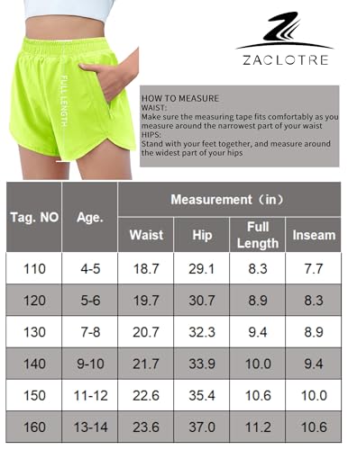 Zaclotre Short atlético para meninas com bolsos com zíper cintura alta shorts de corrida futebol aca