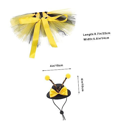 Disfraz para perro puppy bee con falda y sombrero miniatura 2