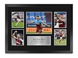 HWC Trading Declan Rice West Ham United 16 x 12 inch (A3) Printed Gifts Signed Autograph Picture for Football Fans and Supporters - 16" x 12" Framed