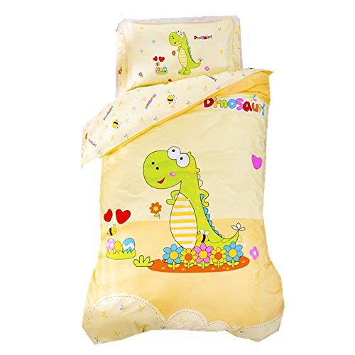 Literie pour enfants 100% coton housse de couette motif dessin animé mignon enfant/enfant en bas âge/Housses de couette pour bébé 120x150cm (Dinosaure père et fils)