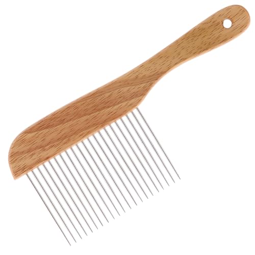 GROOM PROFESSIONAL Peigne en bois pour chien – Épingles XL – Conçu pour les manteaux de caniche – Assez long pour tous les manteaux – Épingles de...