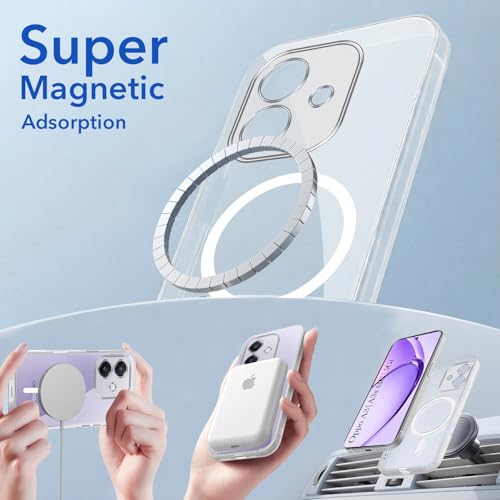 Image of Jkobi Lifetime Anti-Yellow MagSafe Compatible Clear Back Cover Case for Oppo A3X (4G /5G) | Oppo A3 5G (Sleek Hard Crystal | Shockproof and Camera Protection)