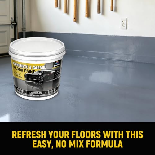 Pintura para piso de concreto y garaje SENVEN Gris 1 Galón, revestimiento semi brillante para interiores y exteriores miniatura 5