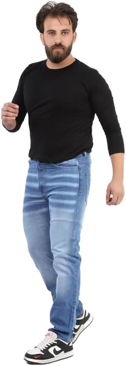 EGYWEAR Men's slim light Blue Jeans slm01-378 light blue