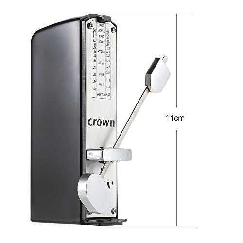 RuleaxAsi Metrônomo mecânico Mini portátil Universal metrônomo 11cm de altura para guitarra Piano Vi