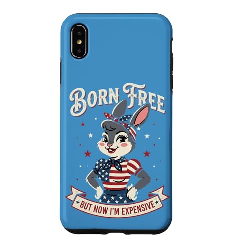 Born Free But Now I'm Expensive 4th Of July Women Rabbit �X�}�z�P�[�X iPhone XS Max �p