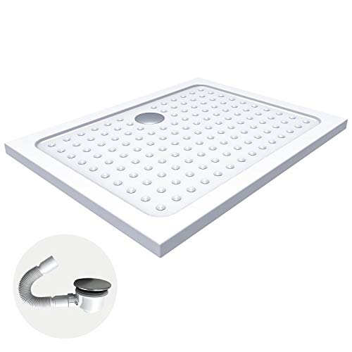 SANA Receveur de douche blanc 90 x 120 cm + siphon inclus