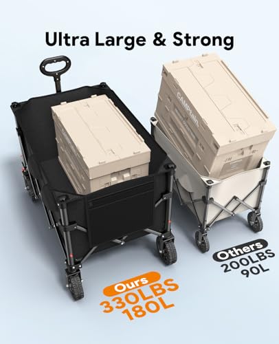image for Raynesys Wagons Carts Foldable, Collapsible Foldable Wagon 330lbs Capa