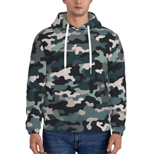 Men's Fleece Pullover Hoodie Long Sleeve Hooded Abstract Camouflage Sweatshirt Casual Shirts With Pockets2