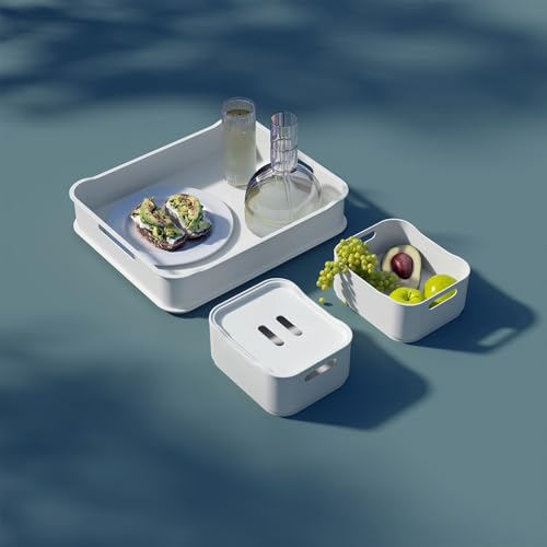 Coza - Cesta Organizadora Fit com Alças 1,75L Pequena - Branco