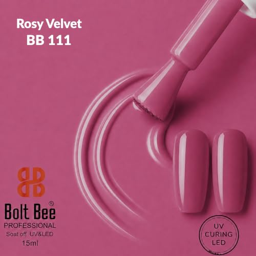 Image of Bolt Bee Gel Nail Polish with Glossy Finish | Gel Paint Soak Off UV Led Non-Smudging,Long-Lasting Nail paint | Highly Pigmented Gloss Touch Polish For Home Manicure & Salon | Gift Set for Women-15ml