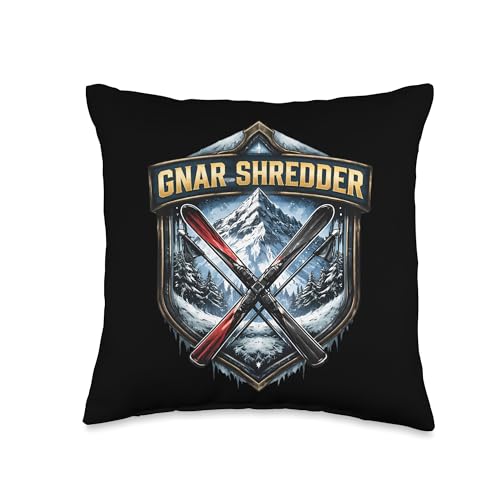 Gnar Shredder Ski Lover Mens Skiing Quote Skier Slang Cool