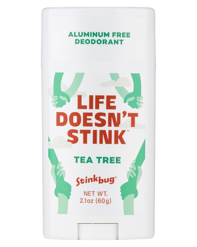 Stinkbug Naturals Desodorante totalmente natural, árbol de té, 2.1 onzas