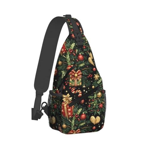 Petit sac à bandoulière de Noël réglable pour sport