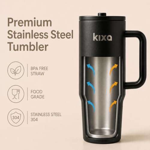 Image of HydroFlow Tumbler 1200 ml, Black | Hot & Cold, Leakproof