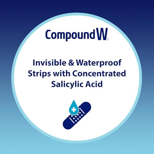 Compound W Wart Remover, Maximum Strength One Step Invisible Pads - 14 Count - Salicylic Acid Wart Remover, For Common/Plantar Wart Removal - 2