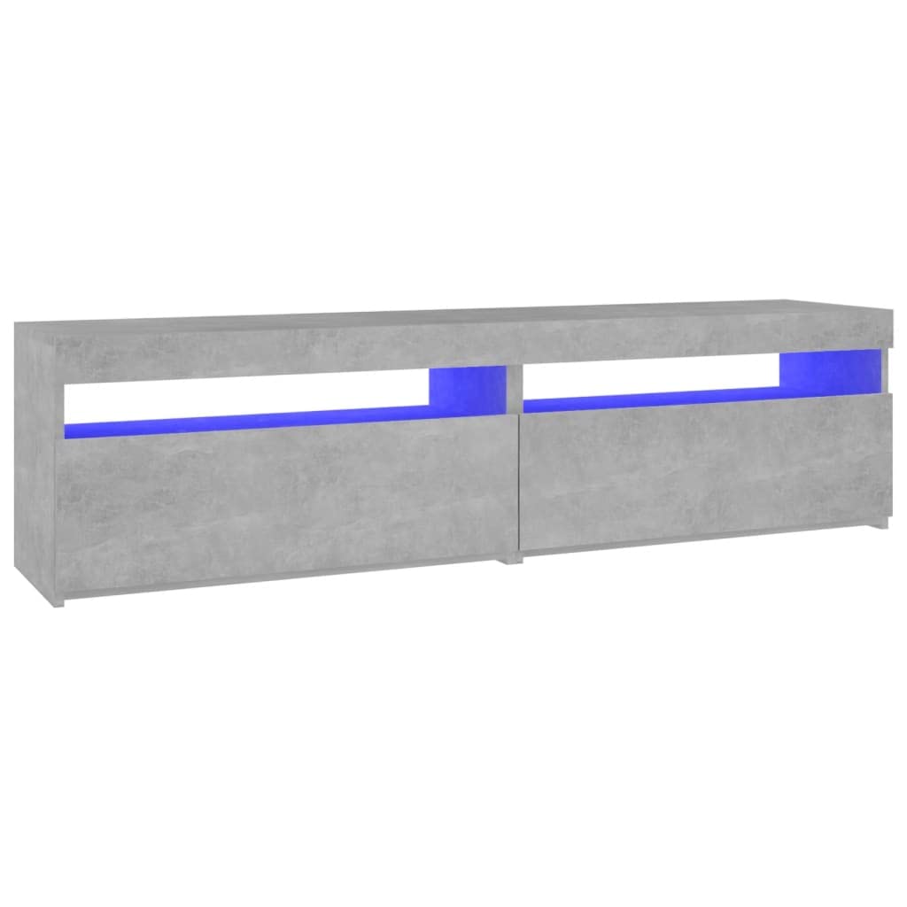 Muebles TV,Muebles de Salon,Muebles,Muebles de TV con Luces LED 2 Unidades Gris hormigón 75x35x40cmAdecuado para salón, Dormitorio