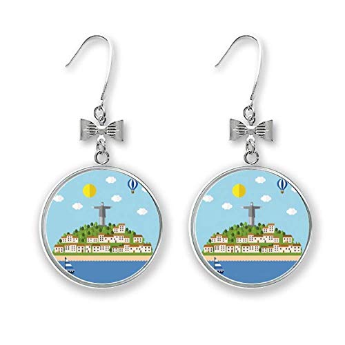 Boucles d'oreilles nœud Brésil en argent pour vos soirées