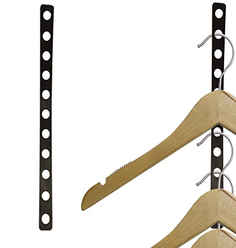 NAHANCO BPB16 Coordinate Display Plastic Hanger Strips, 15 3/4", Black (Pack of 50)