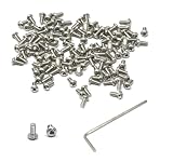 iexcell 100 Pcs M2 x 4mm Thread Pitch 0.4 mm Stainless Steel 304 Hex Socket Button Head Cap Screws Bolts Kit