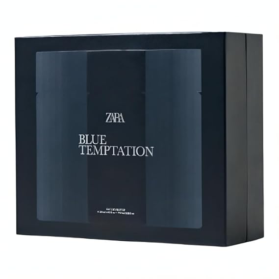 Zara Blue Temptation Set Perfume for Men Amber Fougere Fragrance Scent Eau de Parfum EDP 120ml (4.05 fl. oz) + 60ml (2.03 fl. oz)