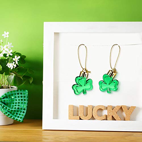 Leinuosen St Patrick's Day Ornament Valentines Tree Shamrocks Decorations Good Luck Clover Hanging Bauble For Valentines Day Table Shelf Festival Decorations #TOP6