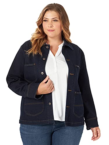 Lee Women's Plus Size Chore Jacket, Rinse, 2X #TOP13