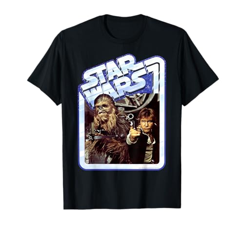Star Wars Chewbacca And Han Solo Vintage Logo Poster T-Shirt