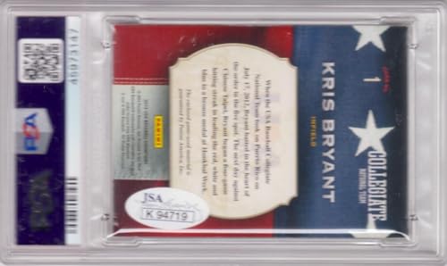 Kris Bryant Signed Autograph 2013 Panini USA Champs Game Gear Used Bat PSA DNA - Autographed MLB Bats
