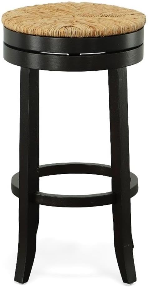 Carolina Classic Irving 30" Swivel Rush Seat Bar Stool in Espresso