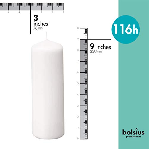 Bolsius White Pillar Candles – 3X9 Unscented Candle Set Of 6 – Dripless, Smokeless, And Clean Burning Household Dinner Candles – Perfect For Weddings, Parties, Dinners Decorative Candles #TOP1