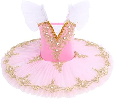 Amazon.com: IBAKOM Ballet Leotards for Girls Dance Pancake Platter Tutu ...