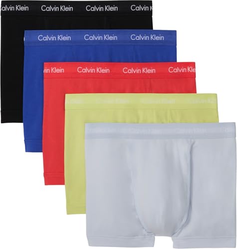 Calvin Klein Men Trunk 5pk GREEN (GREEN BLOOM/DAZZLING BLUE/BLACK/) L