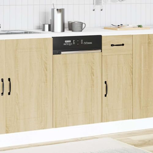 Cache lave-vaisselle 45 cm armoire inférieure chêne Sonoma - 3