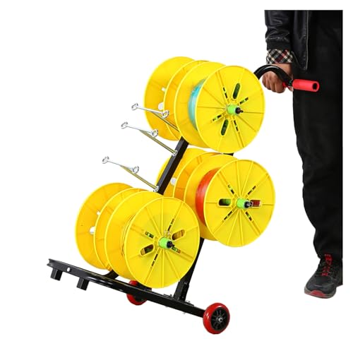 Estante For Carretes De Alambre,dispensador De Carrete Móvil Con Ruedas,estante De Almacenamiento De Exhibición De Alambre Resistente,estante Cables Para Almacenamiento Alambre E Industria Eléctrica(4