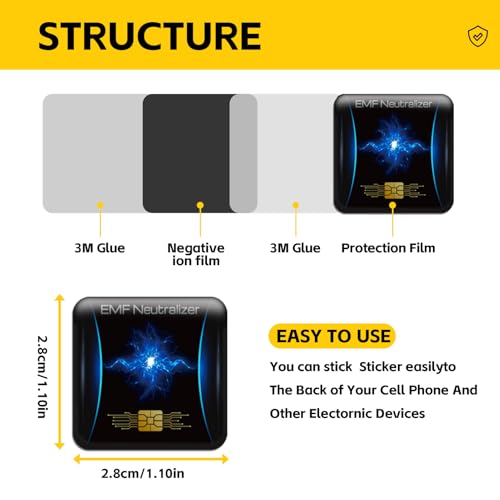Image of 10 Pcs Phone Protection Stickers Neutralizers for Smart Phones /Tablets /Laptops /Computer /WiFi /Priner /TV Electronic Devices Blockers Blue