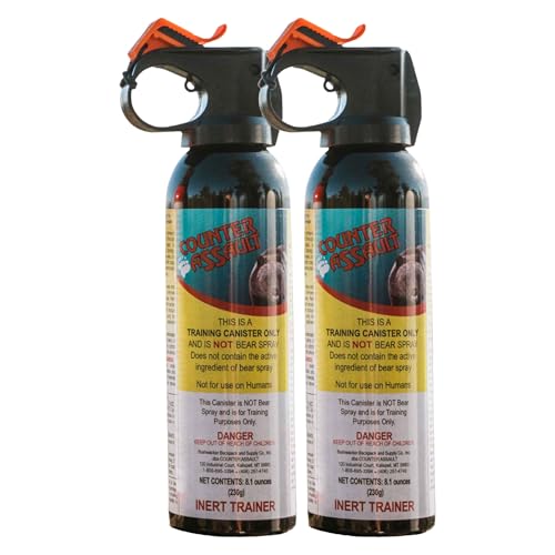 Counter Assault Practice Bear Spray - Training Bear Deterrent Spray - Bear Pepper Spray Without Active Ingredients for Demonstrations, Practice & More - 8.1 oz (2 Pack)