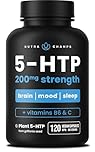 NutraChamps 5-HTP | 120 Vegan Capsules | 100mg Per Capsule | 5HTP Supplement + Co-Factors Vitamin B6 & Vitamin C | Stress Relief, Brain Health, Enhanced Mood & Sleep | Vegan & Non-GMO