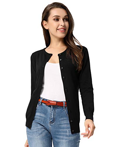 Plus Size Cardigan Sweaters For Women Black Open Front Cute Cable Knit Ladies Girl Cardigan #TOP2