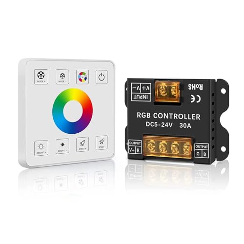 Télécommande variateur LED tactile interrupteur RGBW 12V 24V 30A