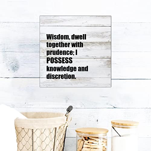 Décoration murale en bois de qualité avec message de sagesse durable