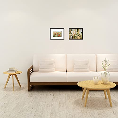 Frametory, 8X10 Aluminum Photo Frame For 5X7 Pictures With Ivory Mat Or 8X10 Without, Real Glass, Wall Or Tabletop Metal Picture Frame Collection (Black, 1 Pack) #TOP5