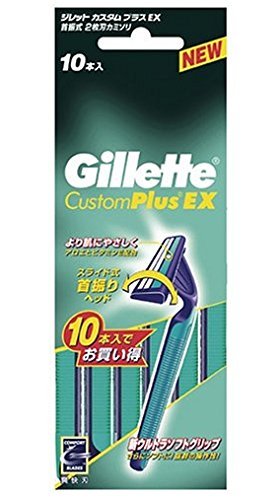 P&G ジレット カスタムプラスEX 首振式 10本入 新ソフトウルトラグリップ 使い捨てカミソリ×72点セット (4901781230272)