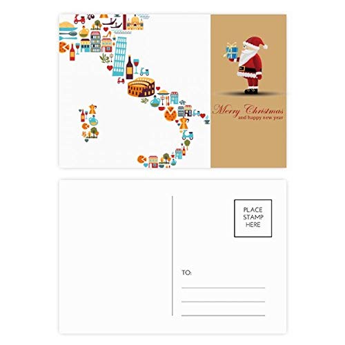 Cartes postales Italie lot de 20 avec drapeau national italien illustré pour correspondance