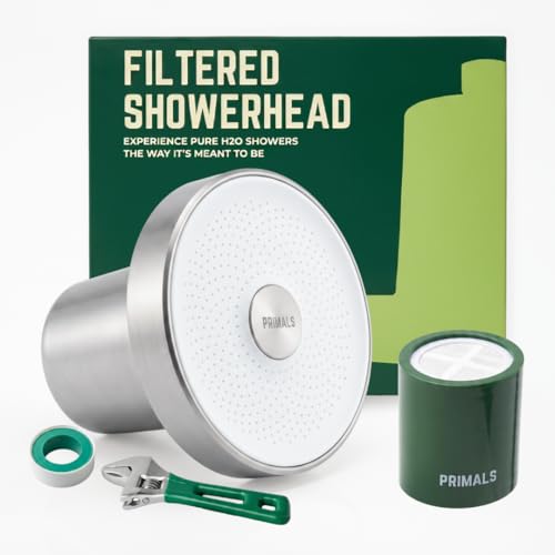 PRIMALS Filtered Shower Head - Removes Chlorine, Fluoride, Heavy Metals & Other Harmful Substances...