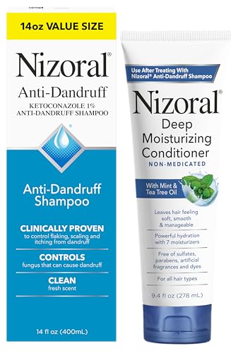 Nizoral 14 Oz Shampoo and 9.4 Oz Conditioner Bundle