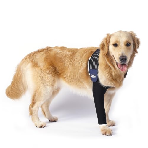 Image of Dog Leg Sleeve for Front Leg | Prevent Licking Ensure Faster Recovery, Cone Alternative, Breathable Material, Stretchy Elastic Band, For Hot Spots, Wounds